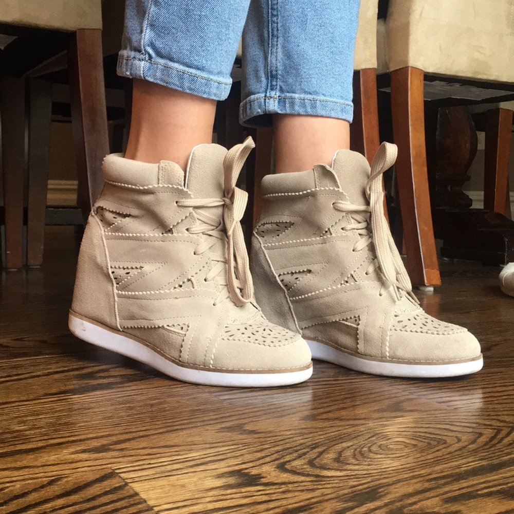 Jeffrey Campbell Beige Sneaker Heels